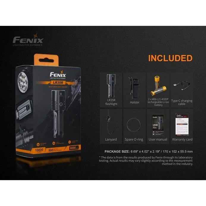 Fenix LR35R Rechargeable LED Flashlight - 10,000 Lumens - Image 16