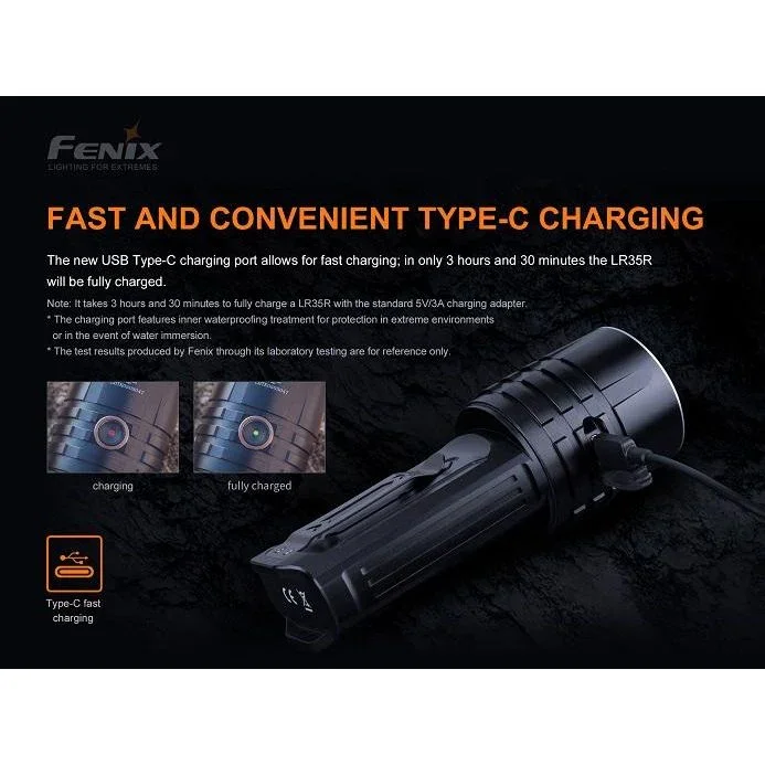 Fenix LR35R Rechargeable LED Flashlight - 10,000 Lumens - Image 9
