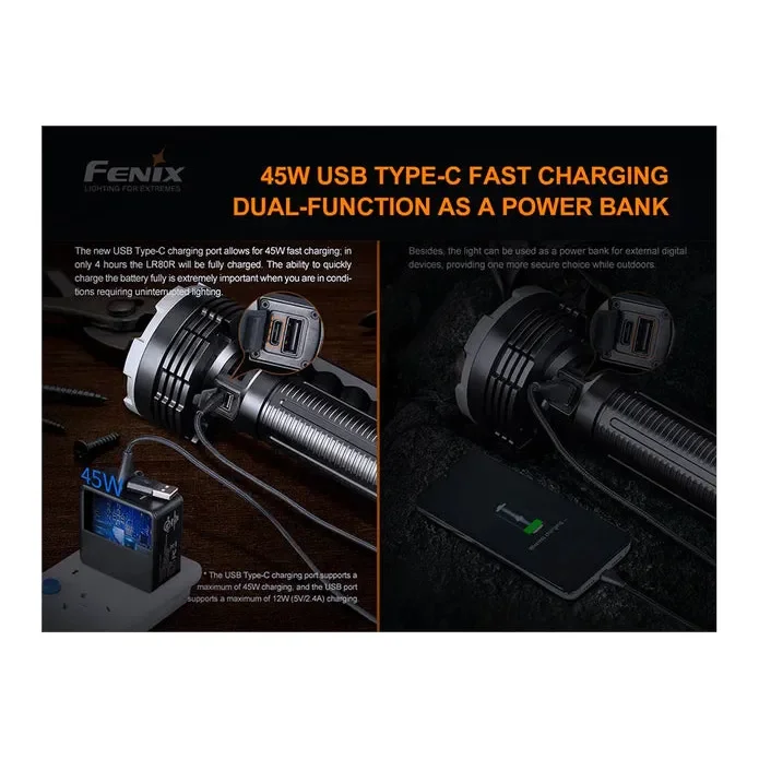 Fenix LR80R Rechargeable LED Searchlight - 18000 Lumens - Image 13