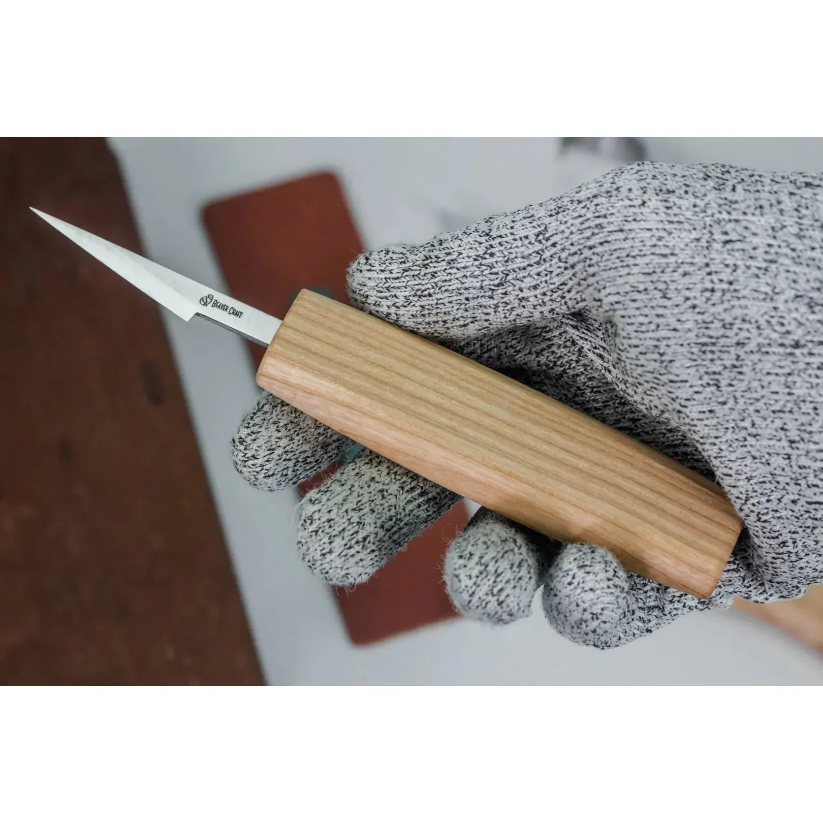 Set of 4 BeaverCraft Knives in a Book Case - Image 4